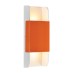 Επιτοίχια απλίκα LED 12W 3000K θερμό φως από αλουμίνιο σε άσπρο-πορτοκαλί | Aca | ZD808712LEDOW
